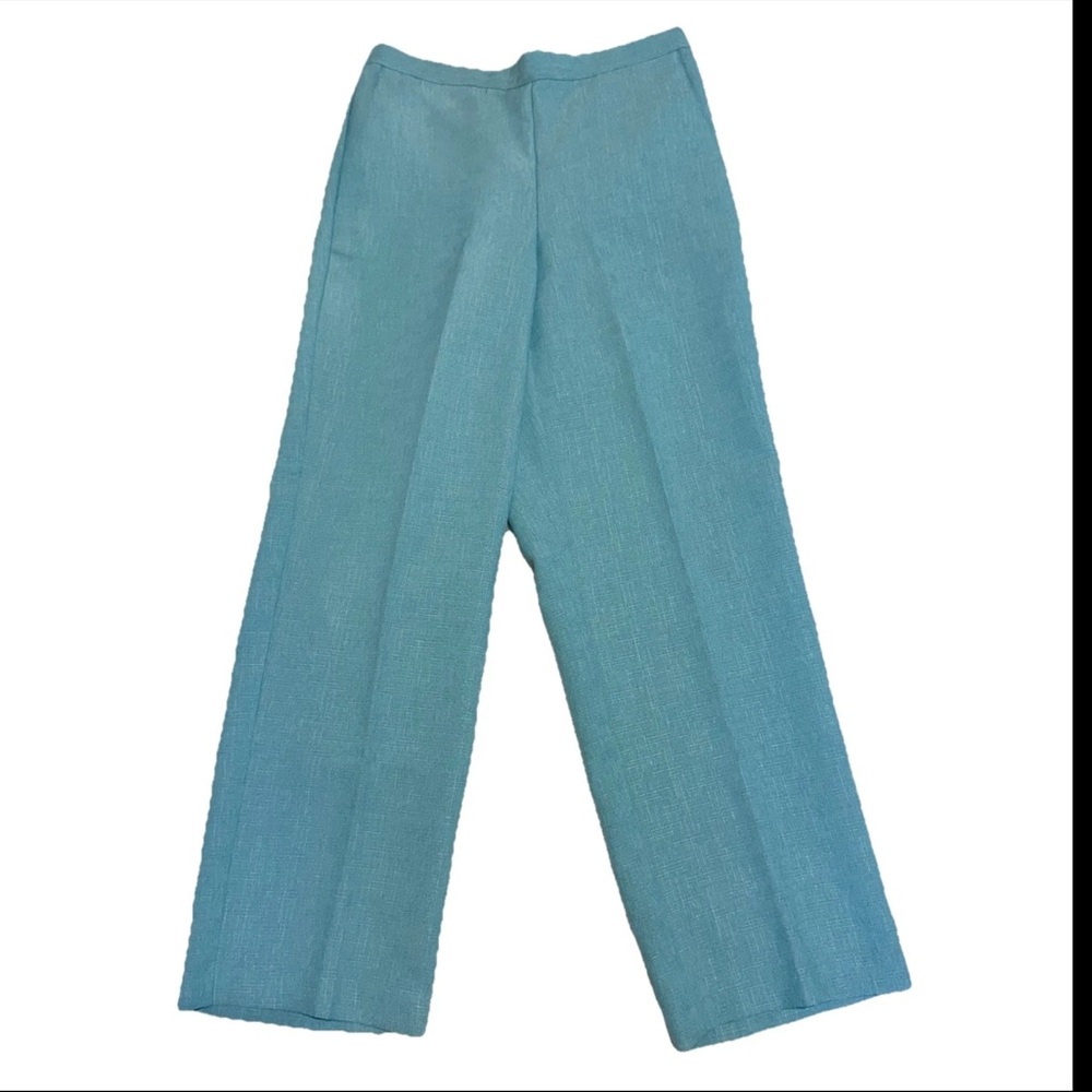 alfred dunner Pull On Petite Pants 6P With Elastic Waist in TURQUOISE color